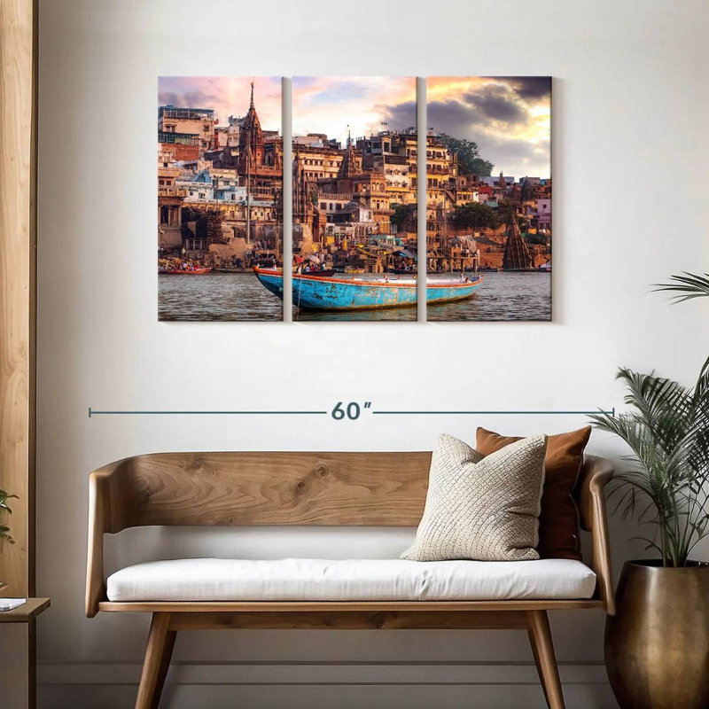 Lilie Scenic Manikarnika Ghat, 28" H x 45" W