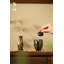 Swirling flowers on black Incense Burner