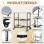 Outdoor Grill Cart Table, Stainless Steel Pizza Oven Stand Trolley Table With Wheels-1819250923