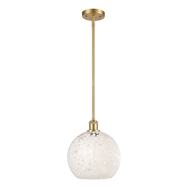 Luminaire suspendu 1 lumière Ballston Mouchette-516-G1216, H 11,75 po x l 10 po x P 10 po, Or satiné