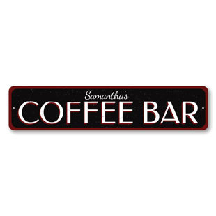 Plaque en aluminium Coffee Bar