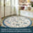 Chinoiserie Floral Rug Vintage Romance Design Washable Non-slip Blue/Beige-503699243-511287987