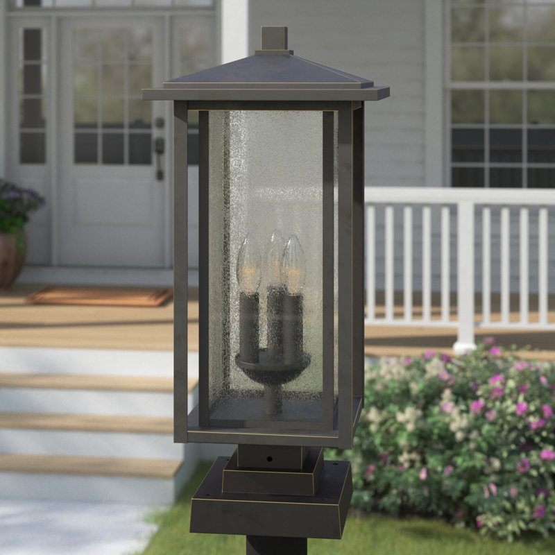 Luminaire d'extérieur à branchement fixe Iwan H 23,5 po, Bronze huilé