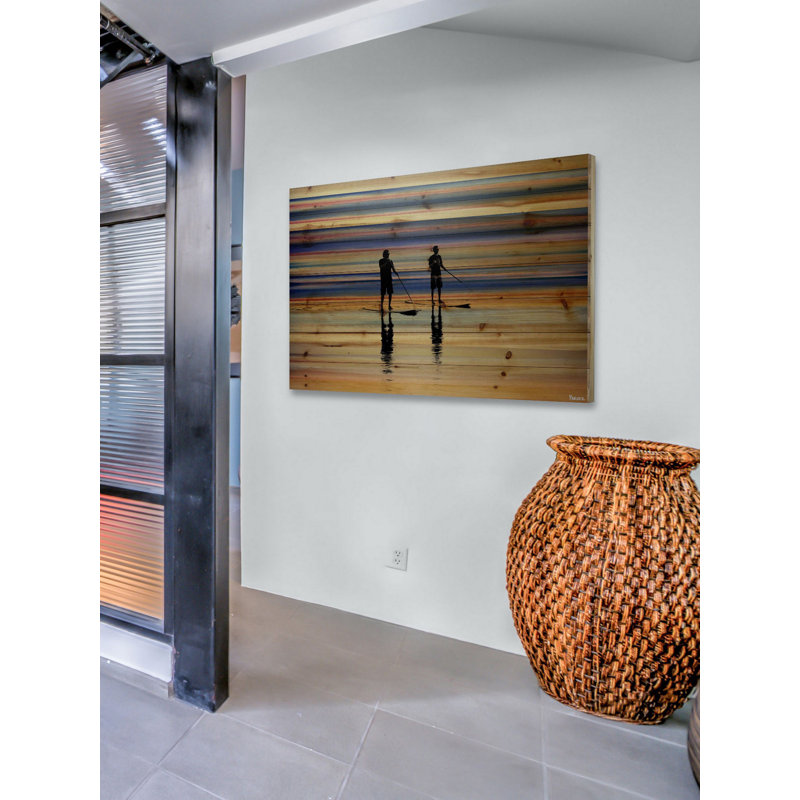 «Beach Surf» par Parvez Taj - impression sur bois, H 12 po x l 18 po x P 1,5 po