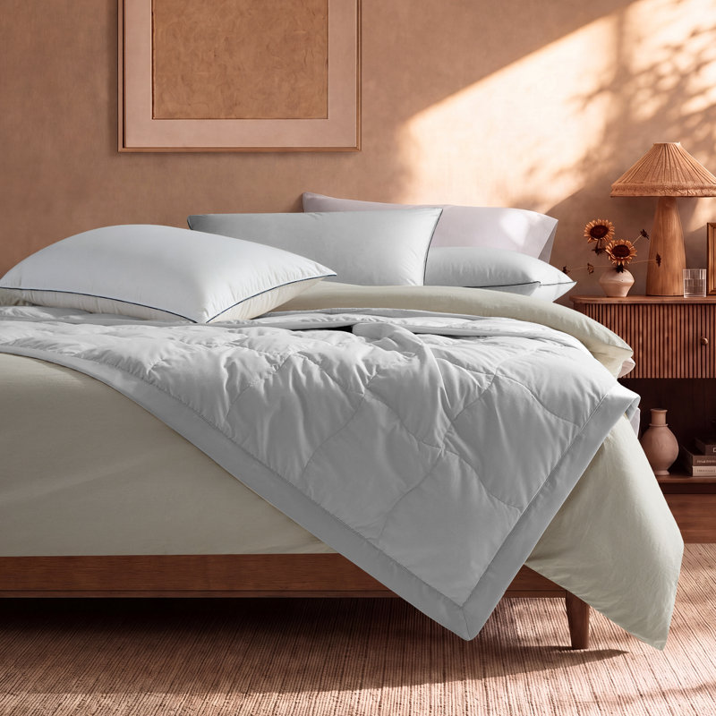 Couverture pour lit en duvet d'oie Pacific Coast, Grand lit, Light Gray
