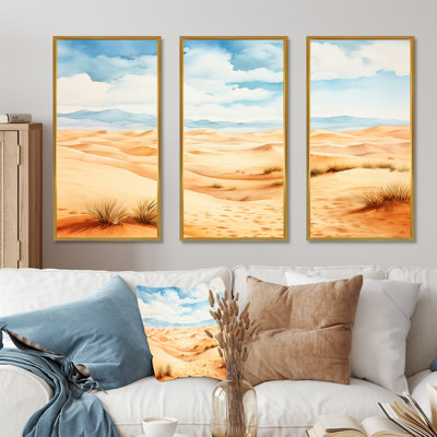 Paysage désertique de dunes de sable en Afrique I - Désert, art mural
