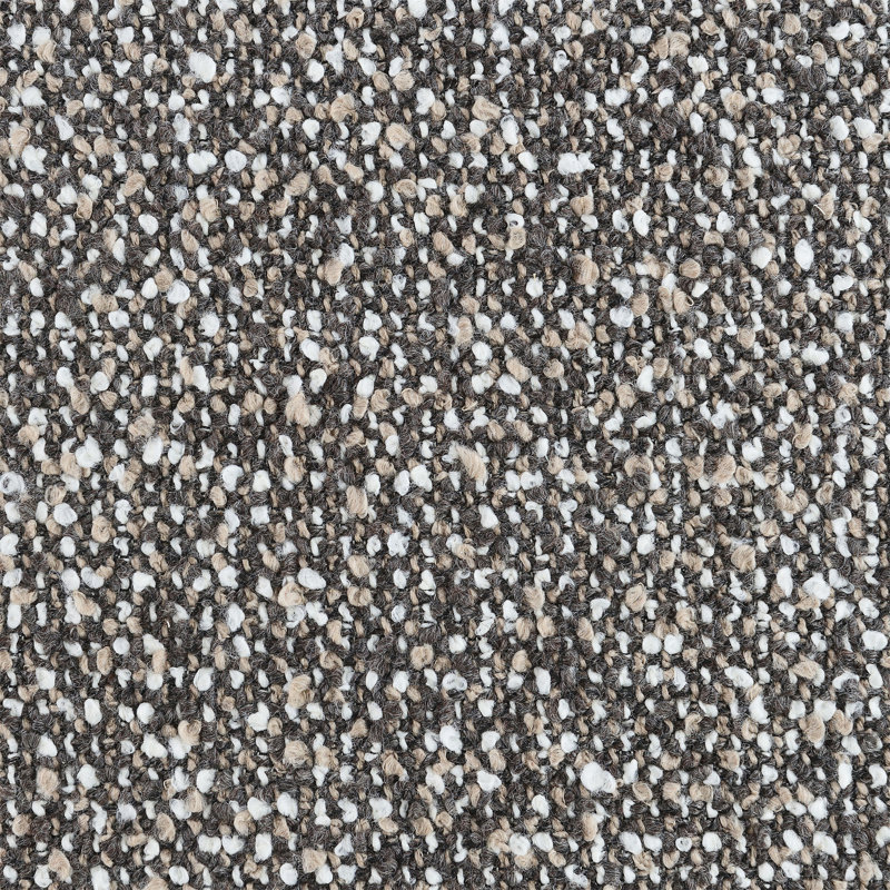 Fauteuil d'appoint en tweed brun et gris Livia