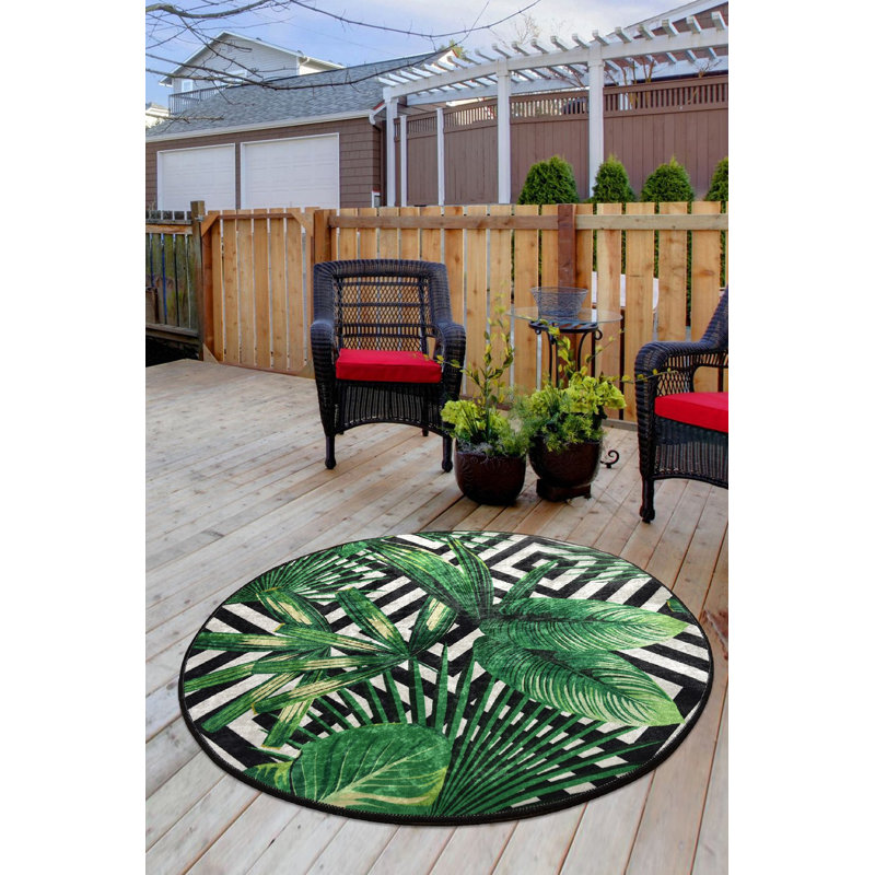 Antibacterial Round Carpet, 39.4 Inches Diameter, 100% Polyester, 0.2 Inches Pile Height | Non-Slip Underside, Machine Washable | Perfect for Living Room, Bedroom, and Playroom, Soft and Durable Design