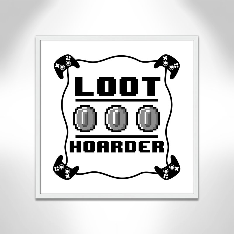 Impression sur papier Loot Hoarder Kids, H 27,5 po x l 27,5 po x P 1,19 po, Encadré de boîte blanc
