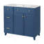 Meuble-lavabo de 36 po avec tiroirs standard et double couche, portes à fermeture douce, tablettes réglables et armoire de rangement moderne pour les petites et moyennes salles de bain-157864595