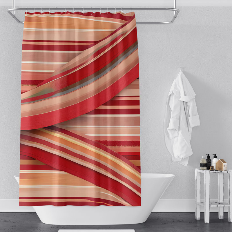 Striped Shower Curtain, 72" H x 70" W