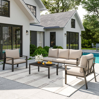 5 Person Sofa Seating Group With Coffee Table