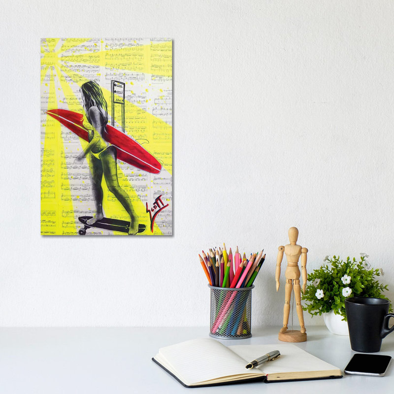 Sun - Wrapped Canvas Print, 20.32 cm H x 30.48 cm W