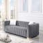 Canapé en velours de luxe 87 po avec 2 coussins Clifford-293635800-293635801