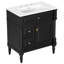 Meuble-lavabo 30 po avec lavabo, noir-2090415053