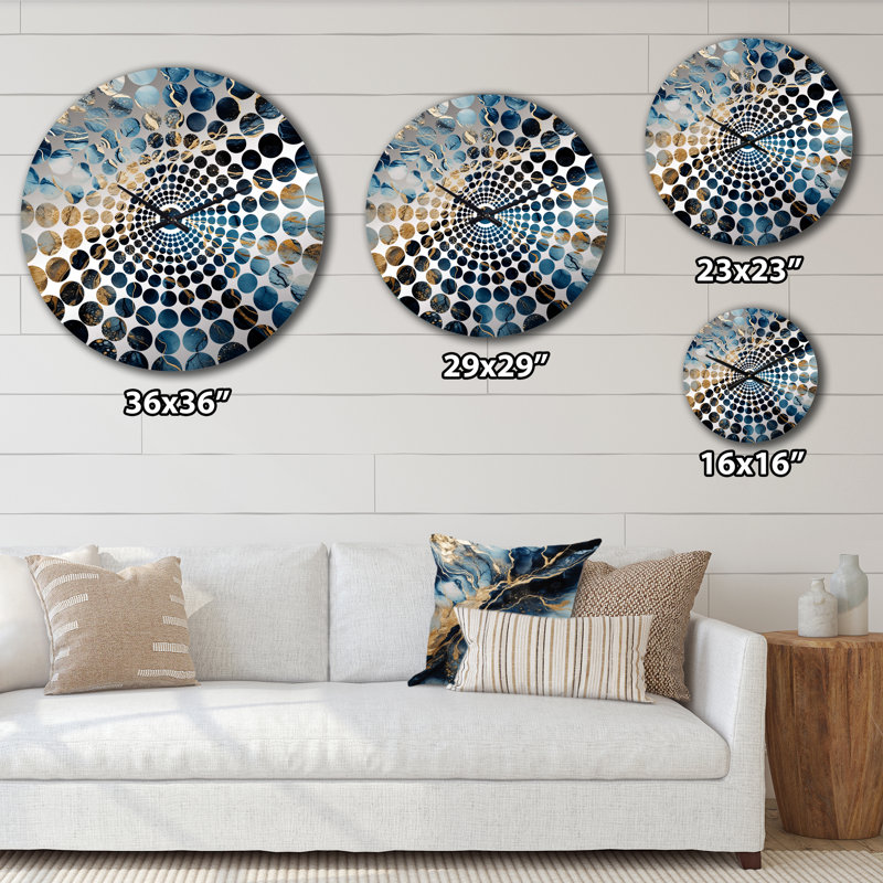 Kihanna - Horloge murale abstraite en marbre, Petit