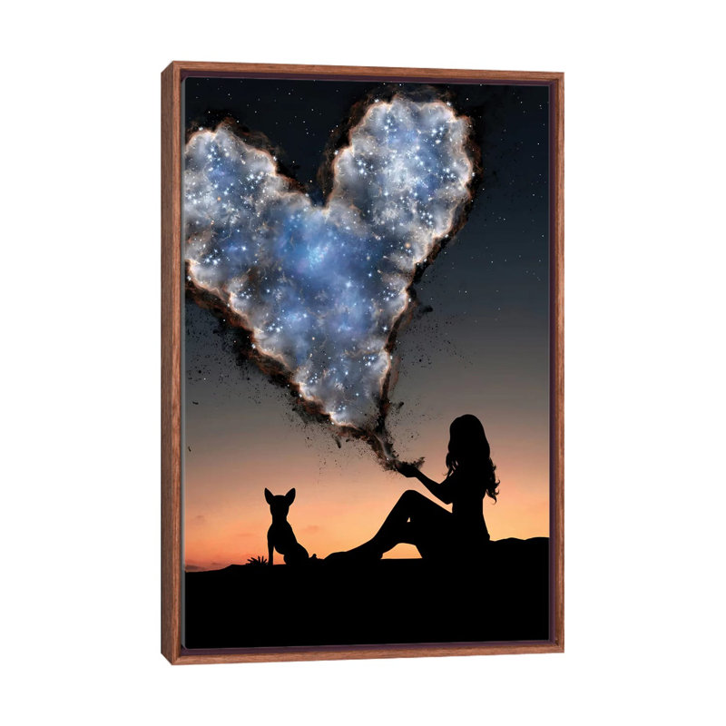 "Heart" par Abdullah Evindar-impression d’art graphique, Pas de tapis, H 26 po x l 18 po x 1,5 po