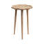 Table d'appoint ronde en bois ondulé