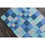 Tapis bleu et gris en laine touffeté à la main Cloral-1065418973