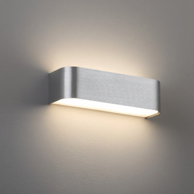 UltraBeam 8 Watt LED Brushed Aluminium Up and Down Indoor LED Wall Light Width 250mm