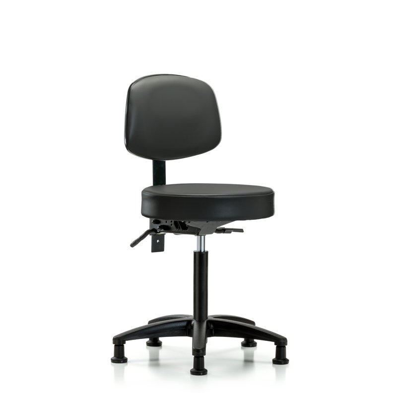 Chaise de travail Kuehne, Noir, Non inclinable inclus, Patins