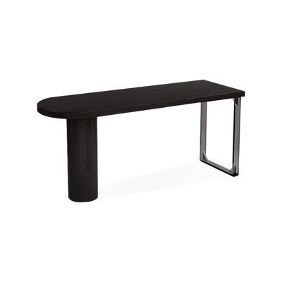 Modern and simple black solid wood study desk