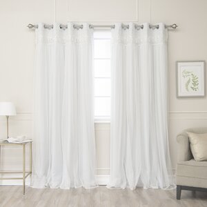 August Grove® Loar Polyester Curtain Pair & Reviews | Wayfair