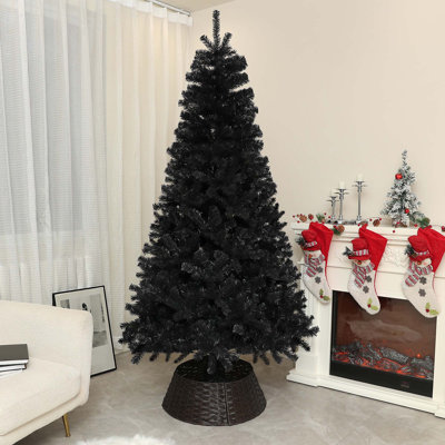 Grand arbre de Noël artificiel à ouverture automatique, arbre de Noël non éclairé avec 2132 branches et base en acier