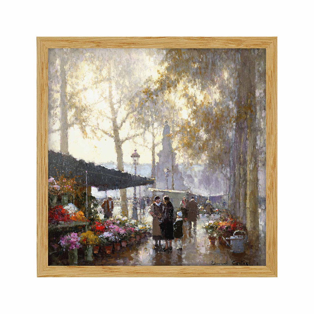 Gerahmter Kunstdruck The Flower Market von Gaston De Latouche