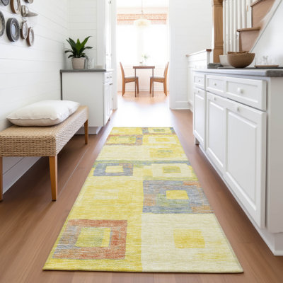 Tapis géométrique Premium lavable à la machine AMD1142