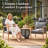2-Person Patio Conversation Set with Cushions, Outdoor Furniture Rope Woven Chairs with Coffee Table-992381030