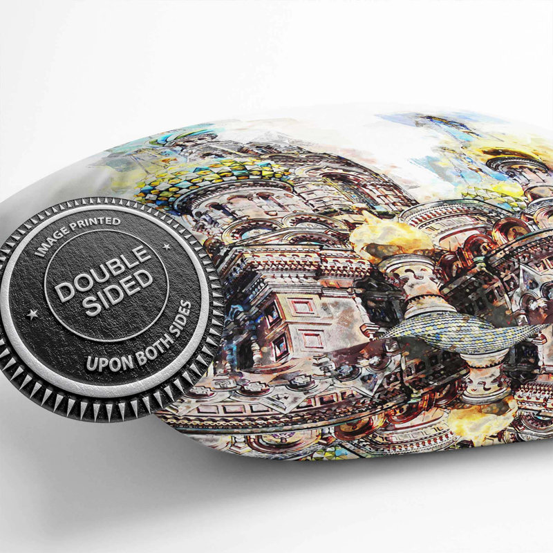 Saint Petersburg Cathedral in Russia in Abstract Cushion with Filling, 40cm H x 40cm W x 15cm D