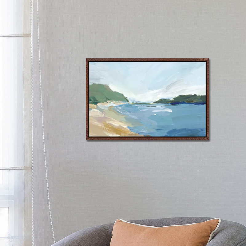 Brisk Landscape by Isabelle Z - Painting on Canvas, 66.04 cm H x 45.72 cm W, Classic Brown Wood Framed