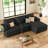 Bianca Left Seat Of The Plush Corduroy Modular Sofa-923478715
