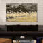 «Gold Winds Square I», reproduction d'aquarelle sur toile-31956592