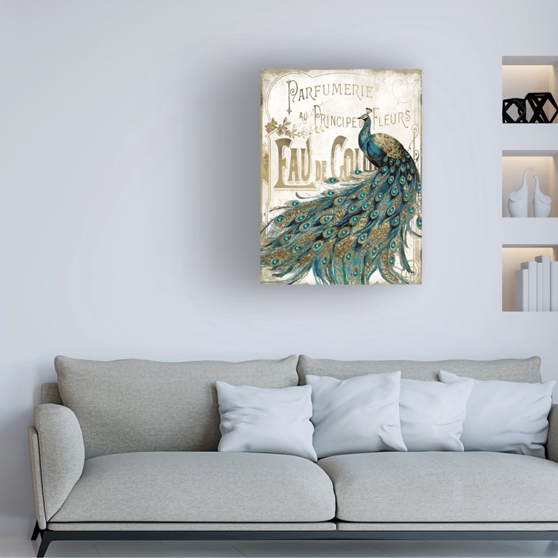 Art sur toile Sasha Peacock Jewels, H 19 po x l 14 po