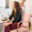 Fauteuil de salon pivotant en similicuir Kriselle-1182673599