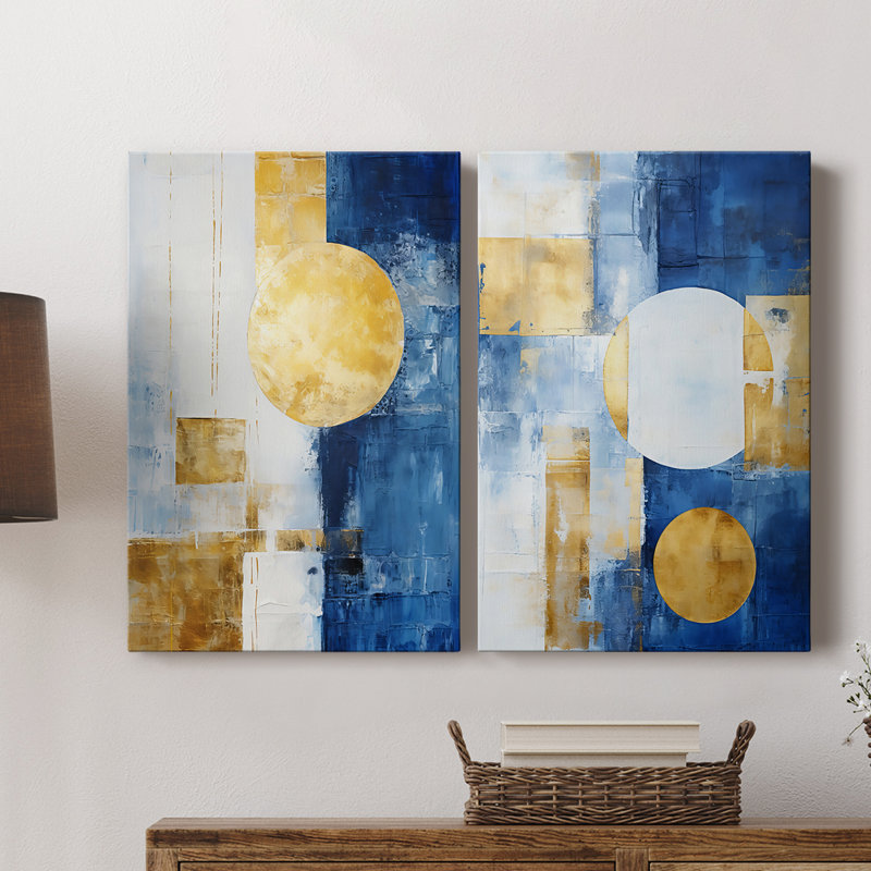 ABSTRACT Series - Toile tendue avec châssis de qualité supérieure - Prêt à accrocher, H 18 po x l 24 po