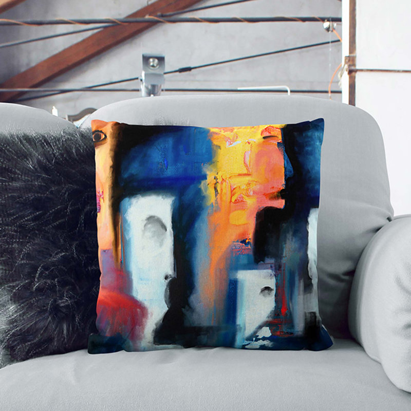 Square Throw Cushion, 55 x 55 cm, White