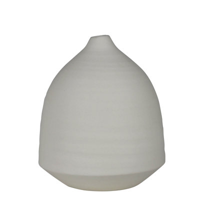 Vase bisque blanc, céramique - petit