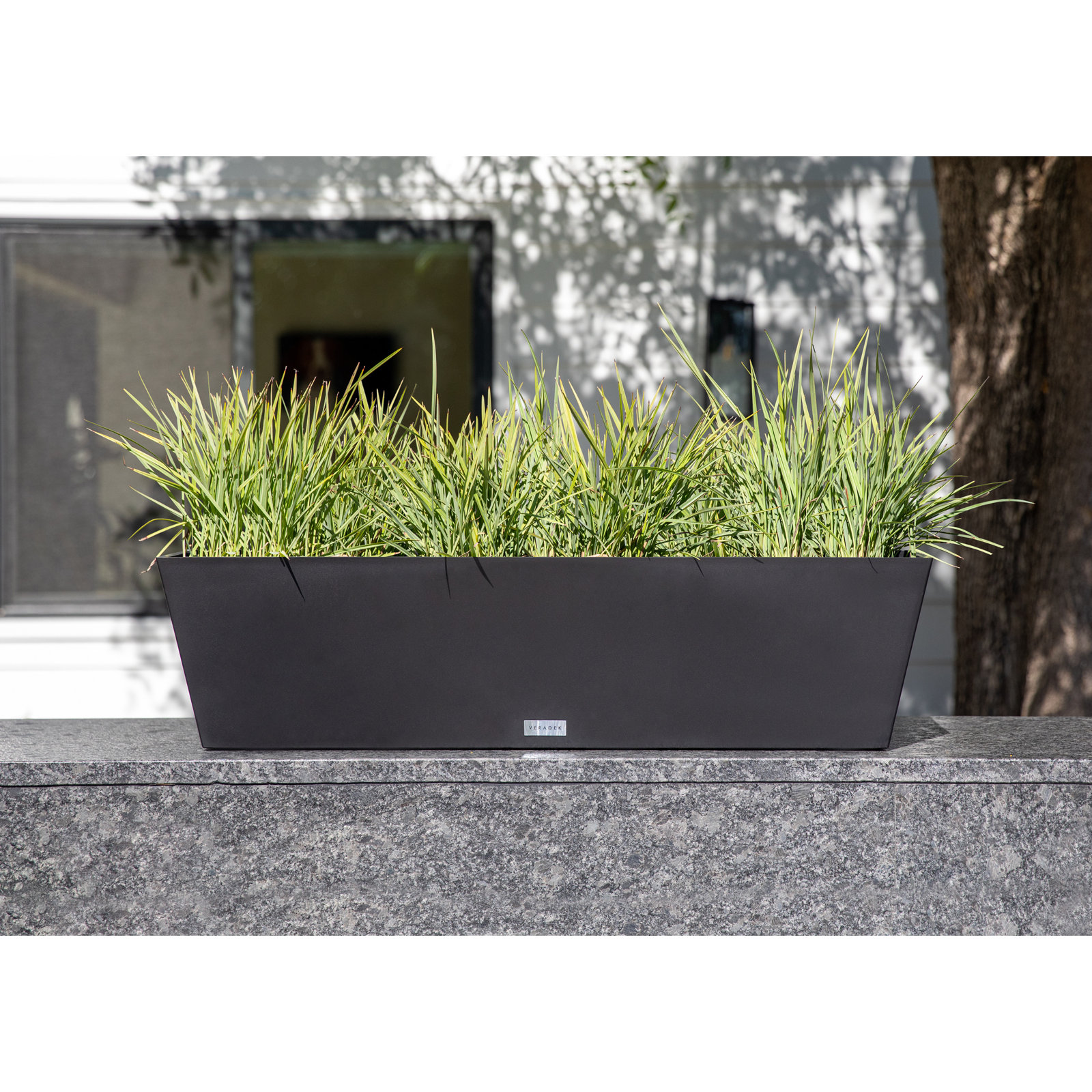 Pure Series Planter Box, Black, 9" H x 36" W x 10" D, Set of 2
