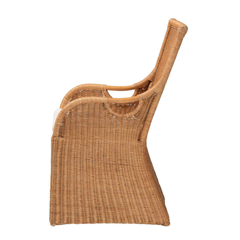 Camile Bohemian Light Honey Rattan Dining Chair