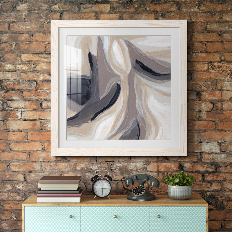 Stone Ripple IV-Premium, reproduction encadrée - prête à être accrochée, H 17 po x l 17 po x P 1,5 po, Blanc