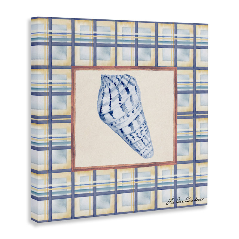 Trésors de la mer sur toile écossaise, design par Lee Ann Sanders, H 30 po x l 30 po