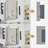 Nahin 16 x 26 Inches Beaded Retro Medicine Cabinet, Surface or Recessed Mount Bathroom Cabinet with 3 Removable Shelves,Space-Saving Organizer for Bathroom Toiletries(Silver)-32352468-30077872