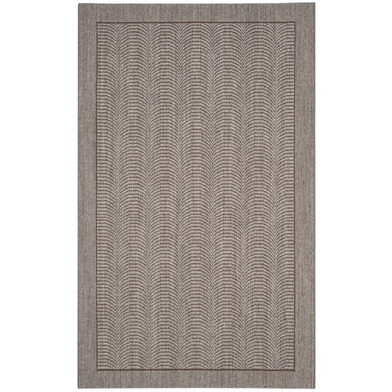 Tapis de couleur unie en sisal et en jute à tissage jacquard Fiske, Rectangle 6 pi x 9 pi