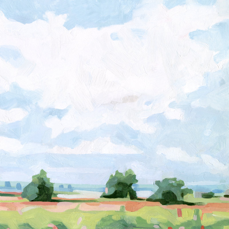 Printemps midi I par Emma Scarvey - peinture sur toile tendue, H 20 po x l 20 po