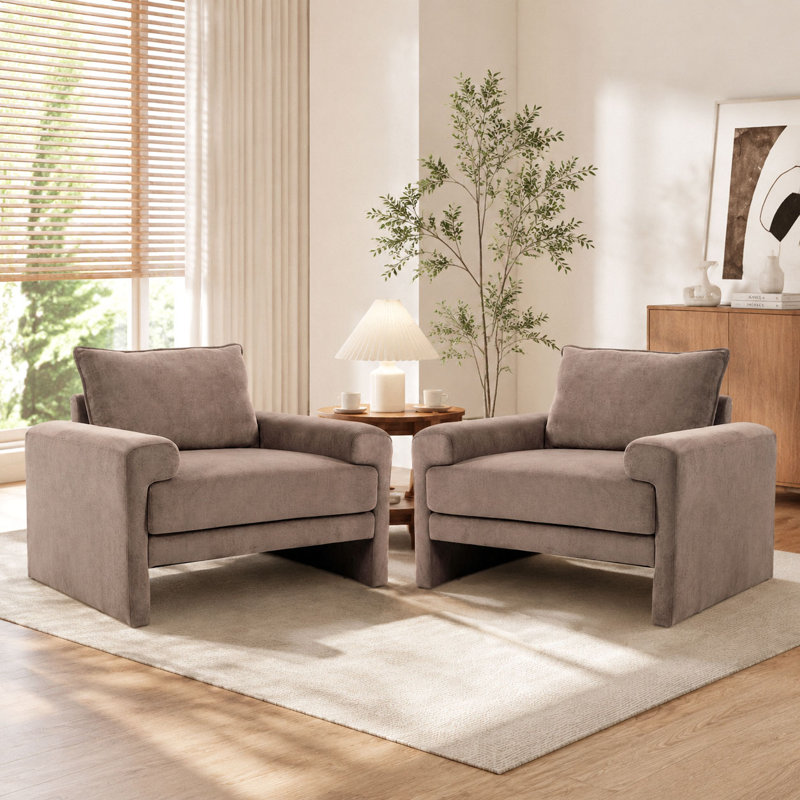 Canapé 40 po pour chambre d'ameublement, 2, Brun