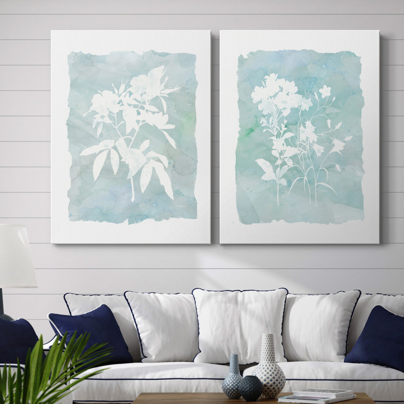 Silhouette Botanical III - ensemble de 2 reproductions, Pas de tapis, H 12 po x l 16 po x P 1 po, Toile tendue