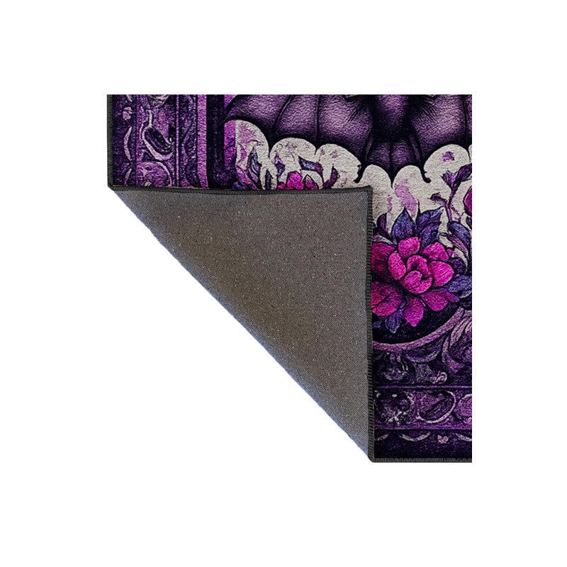 Tapis mauve à motif tissé lavable Mosso, 3 pi 11 po x 5 pi 11 po